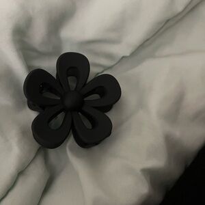 Black Flower Hair Clip
